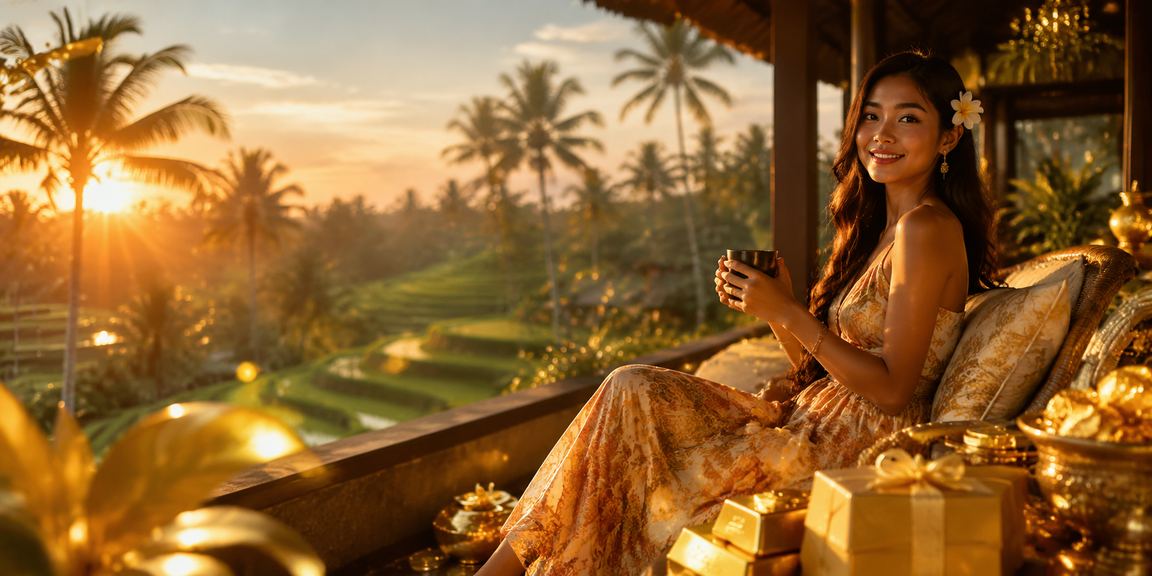 Seseorang menikmati kopi sambil mengecek bonus deposit di ponsel